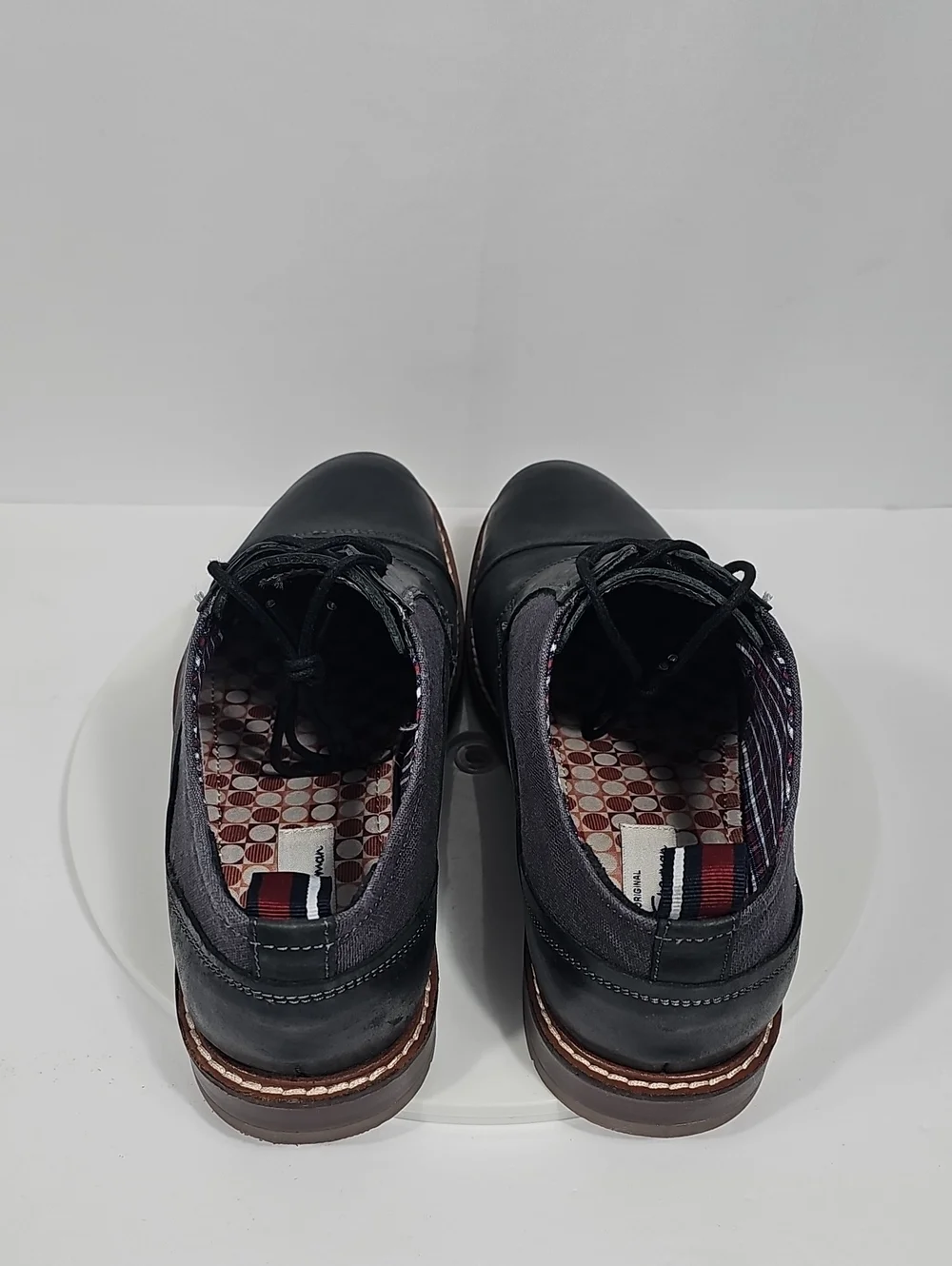 Ben Sherman Birk Cap Toe Oxford Leather Dress Shoes Black 9 Wedding Office Mod